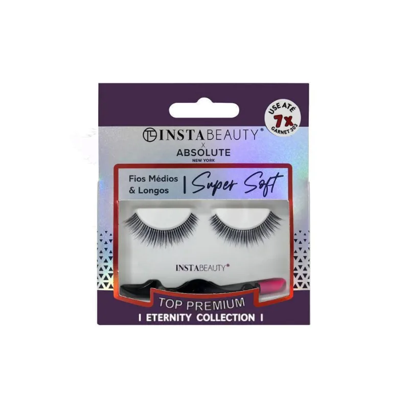 Abny Istabeauty Garnet 303 Cílios Postiços Curto Preto 1 Par