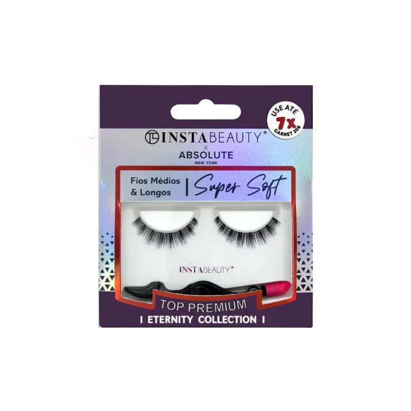 Abny Istabeauty Garnet 309 Cílios Postiços Curto Preto 1 Par