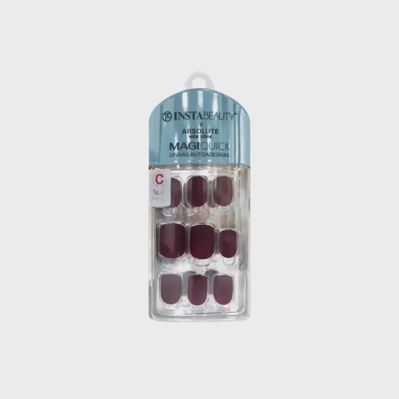 Unha Postiça Absolute Ny Auto Adesiva Miracle Brown C