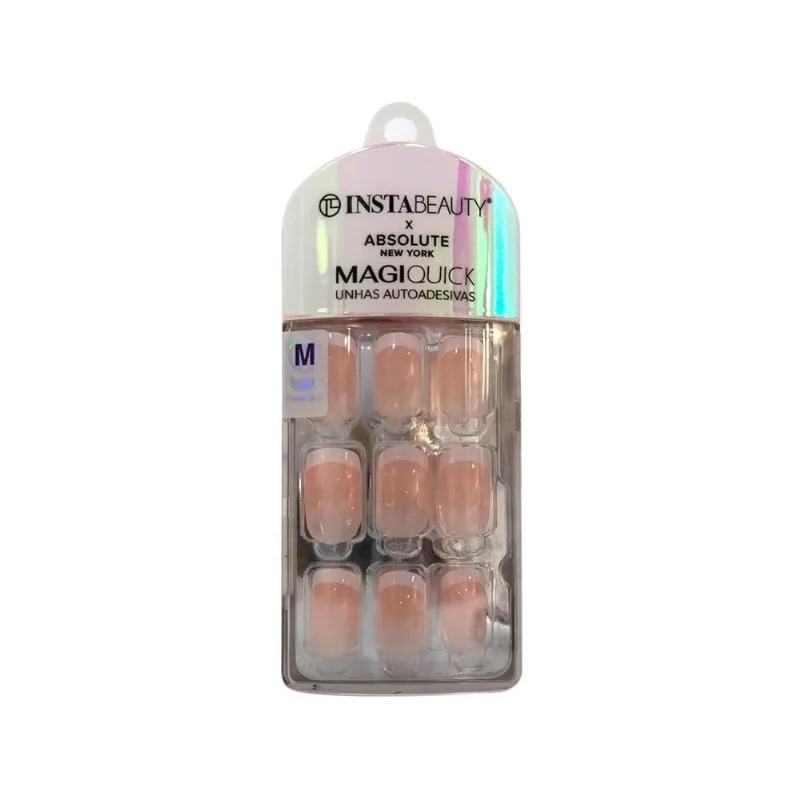 Unhas Postiças Quadrada Pintada Absolute ny Magiquick 24 Uni