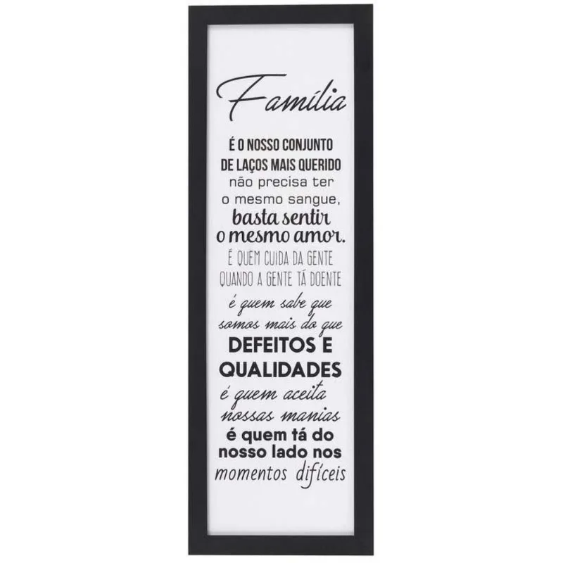 Quadro Decorativo Arte Própria Família 20x60cm