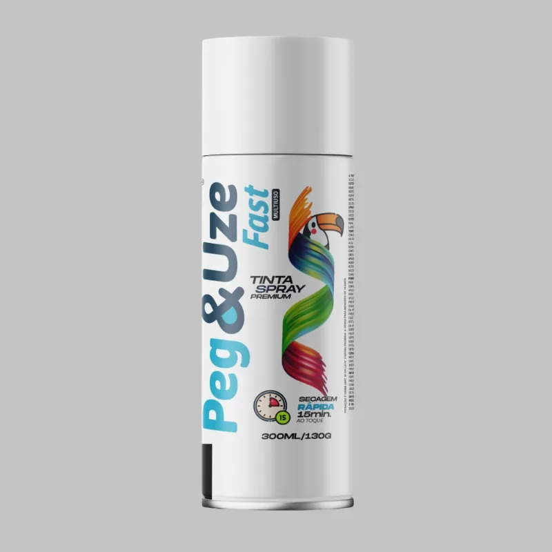 Tinta Spray Alta Temperatura 300ml Peg e Use Tinta Spray Alta Temperatura Branco Fosco 300ml Peg e Use