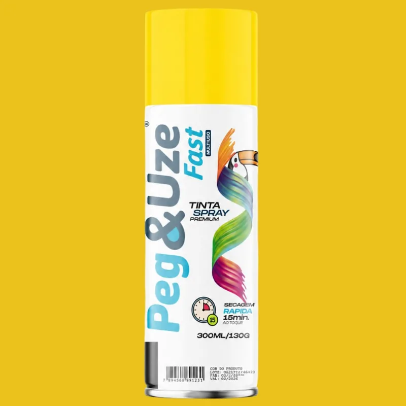Tinta Spray Uso Geral 300ml Peg e Use Tinta Spray Uso Geral Amarelo 300ml Peg e Use