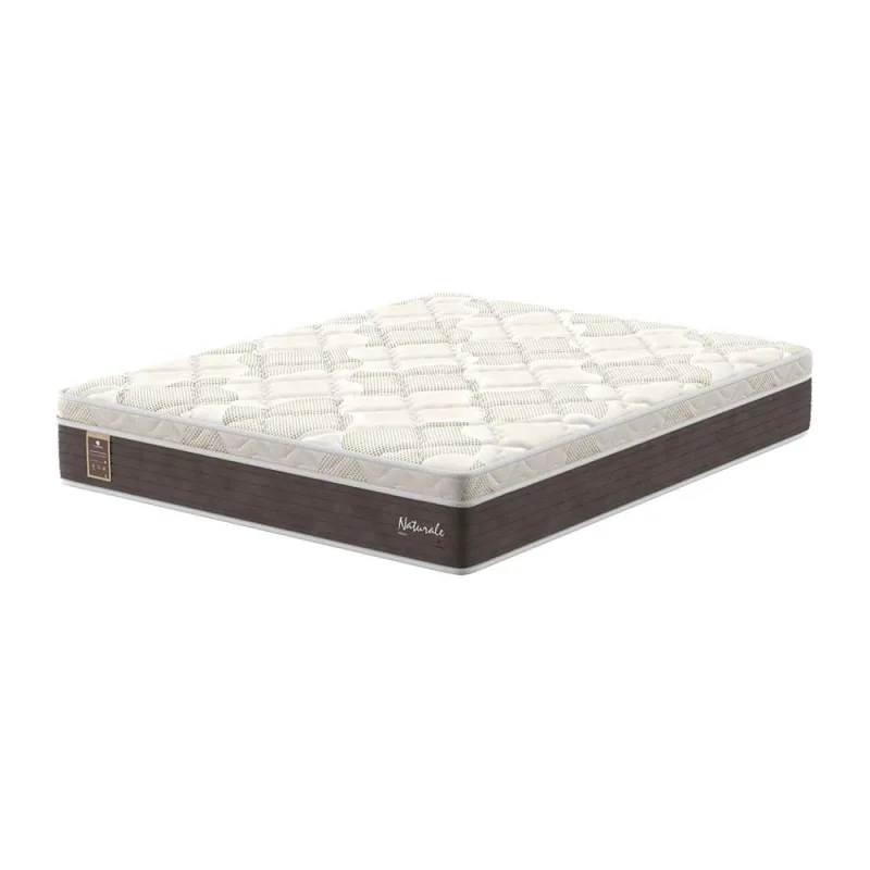 Colchão King Naturale Molas Ensacadas com Pillow Top Espuma Viscoelástica Marrom - Não Disponível - Móveis