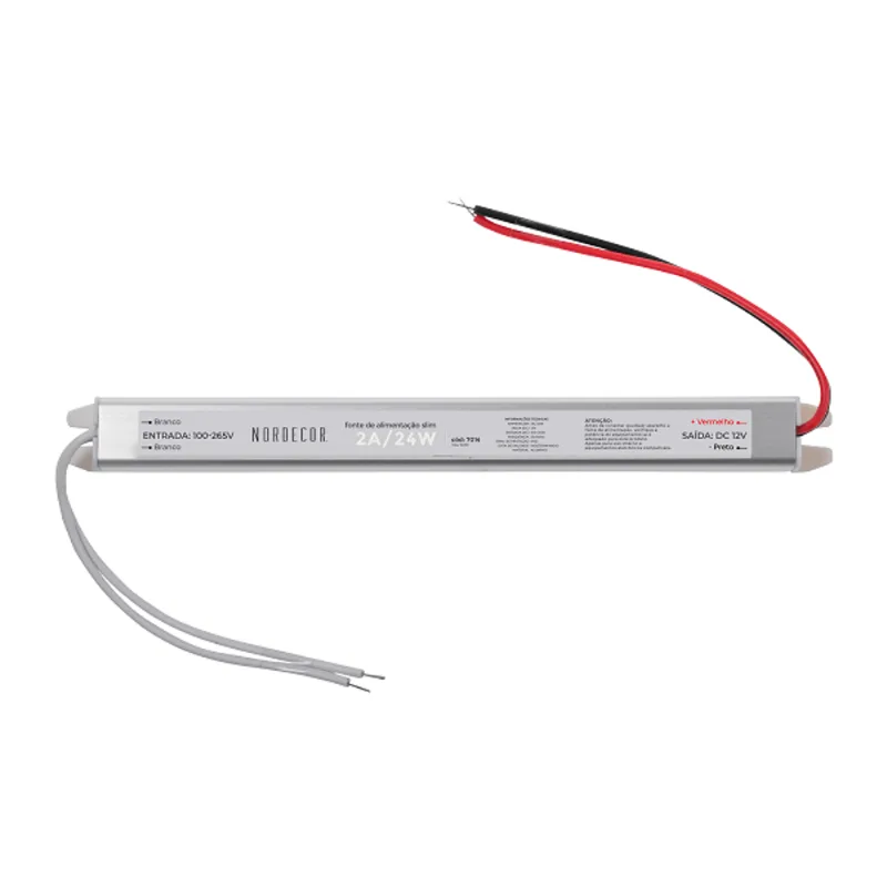 Driver Slim P/fita Led Ip20 12v 2a 24w Bivolt Nordecor