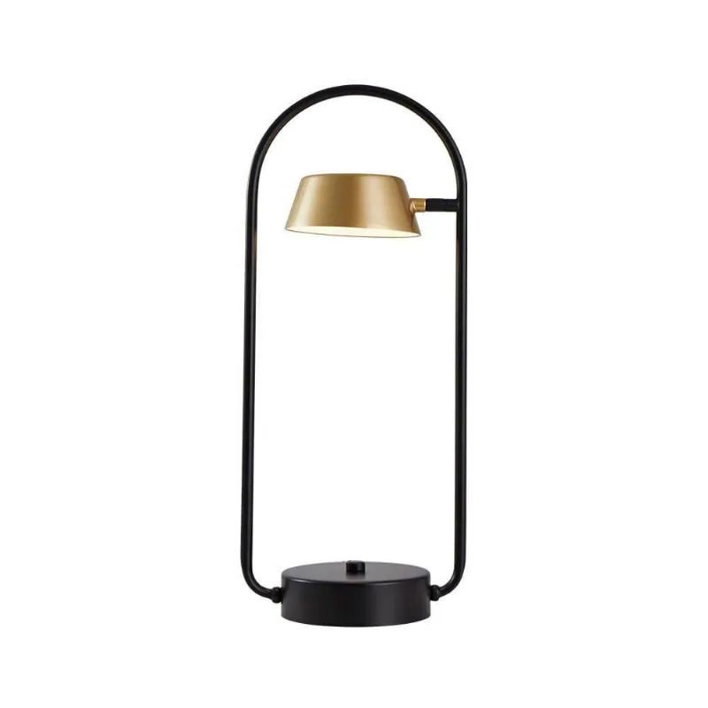 Abajur Nordecor Zavi Oni Led Bivolt Ouro Fosco-preto 3000K