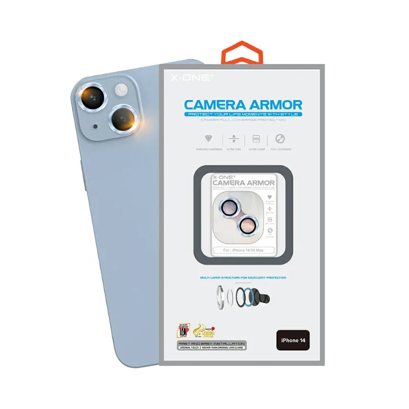Película Câmera Safira Para iPhone 12 / 12 Mini - Azul - X-ONE
