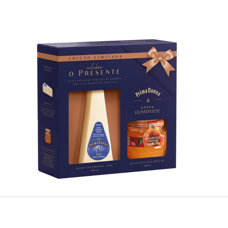 Kit Queijo Tipo Proosdiji 200g + Geléia Apple Pie 190g PrimaDonna