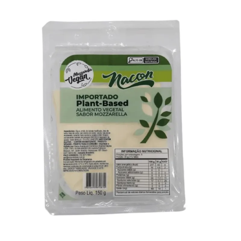 Queijo Mozzarela Nacon Plant Based Fatiado 150g