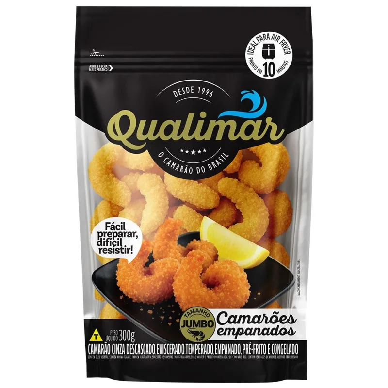 Camarão Qualimar Empanado Congelado 300g - Qualimar