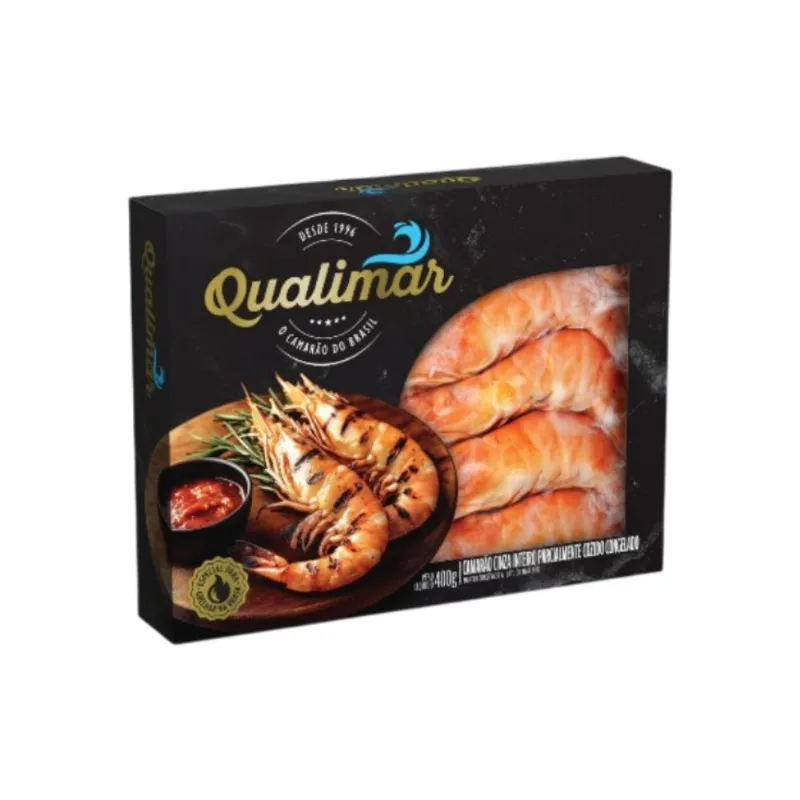 Camarão para Grelhar Congelado Qualimar 400g