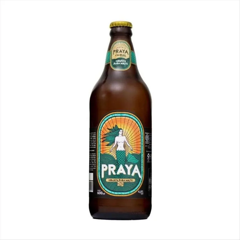Cerveja Puro Malte Praya American Lager Garrafa 600ml