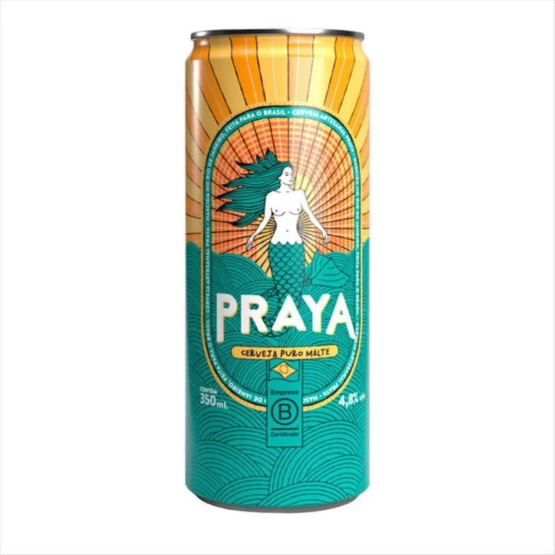Cerveja Puro Malte Praya American Lager Lata 350ml