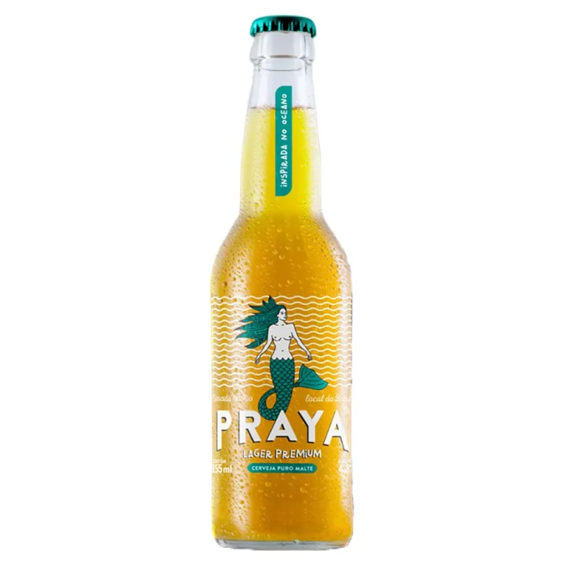 Cerveja Lager Premium Puro Malte Praya Garrafa 355ml - Praya