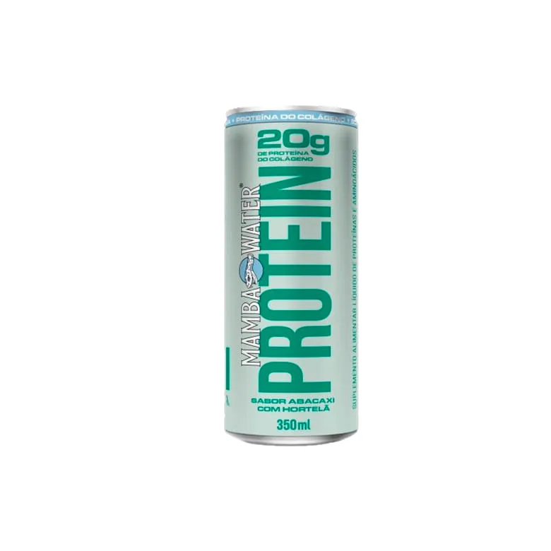 Suplemento Alimentar Mamba Water 20g Proteína Colágeno +Bcaa Abacaxi com Hortelã 350ml - Mamba - Vitamina E Suplemento