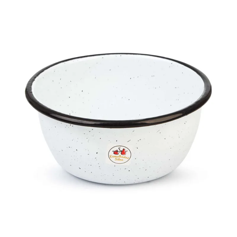 Tigela Granitada n°14 Branca Esmaltados Silva