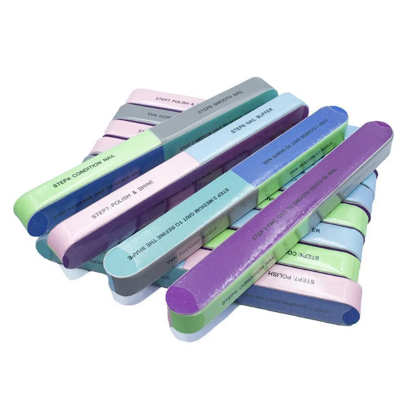 Lixa Polidora Bloco 7 Faces Steps Unhas Acrigel 12 Und.