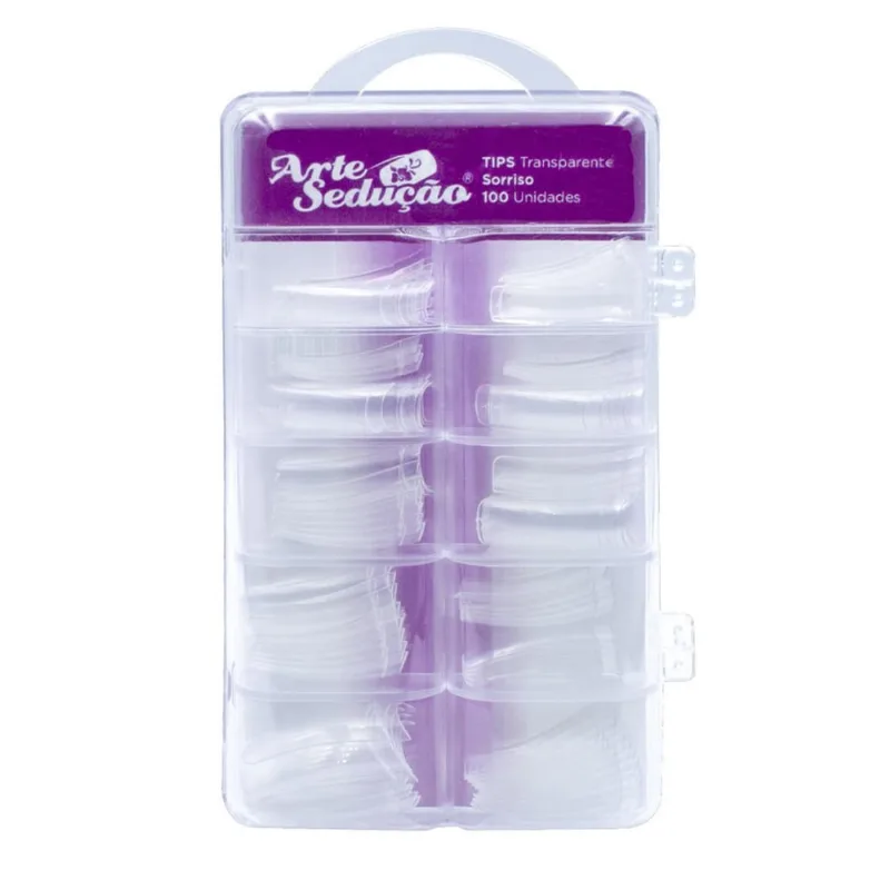 Tips Unhas Postiças Sorriso Transparente Arte Sedução
