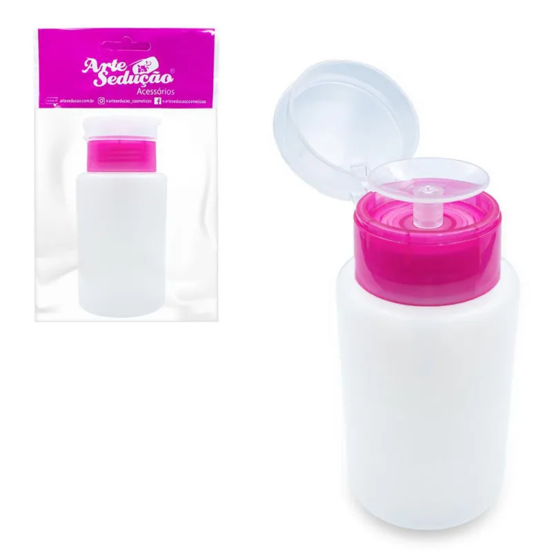 Porta Acetona De Plástico Removedor De Esmalte Dosador 160Ml