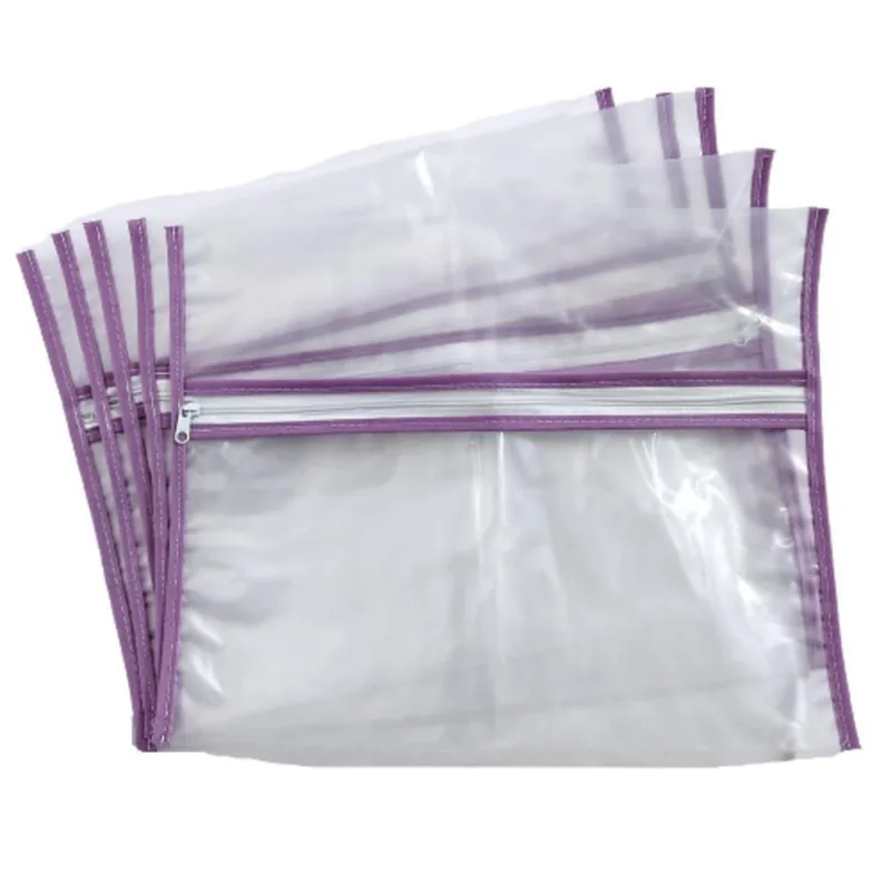 Kit 6 Saquinhos Saída Maternidade Lilás Pvc 32Cm X 27Cm