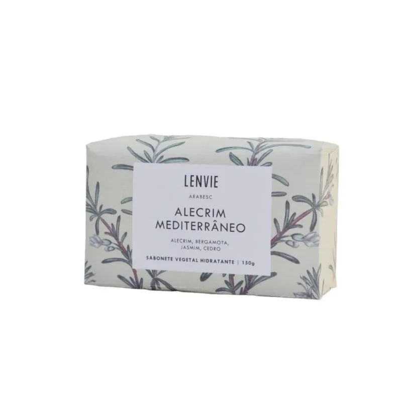 Sabonete vegetal hidratante em barra alecrim mediterraneo - 150G