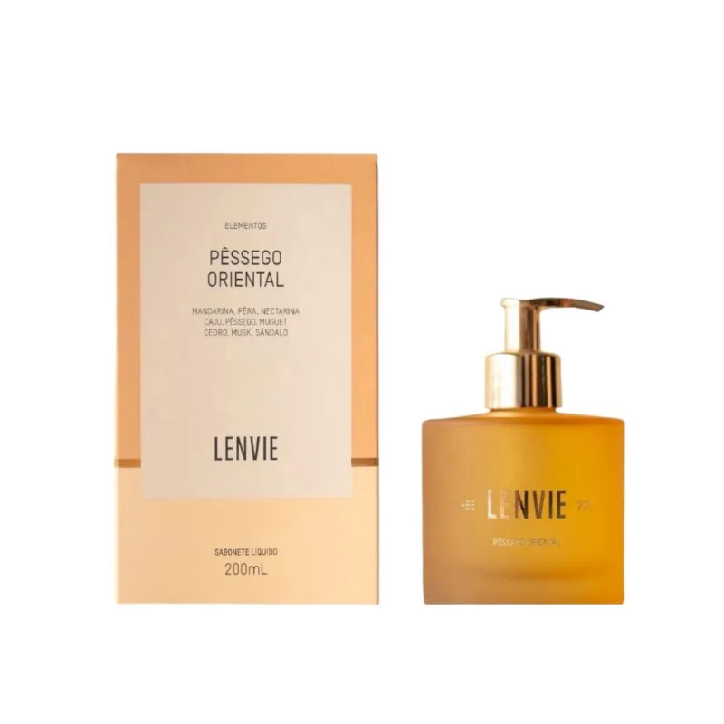 Sabonete liquido pessego oriental elementos - 200ML lenvie