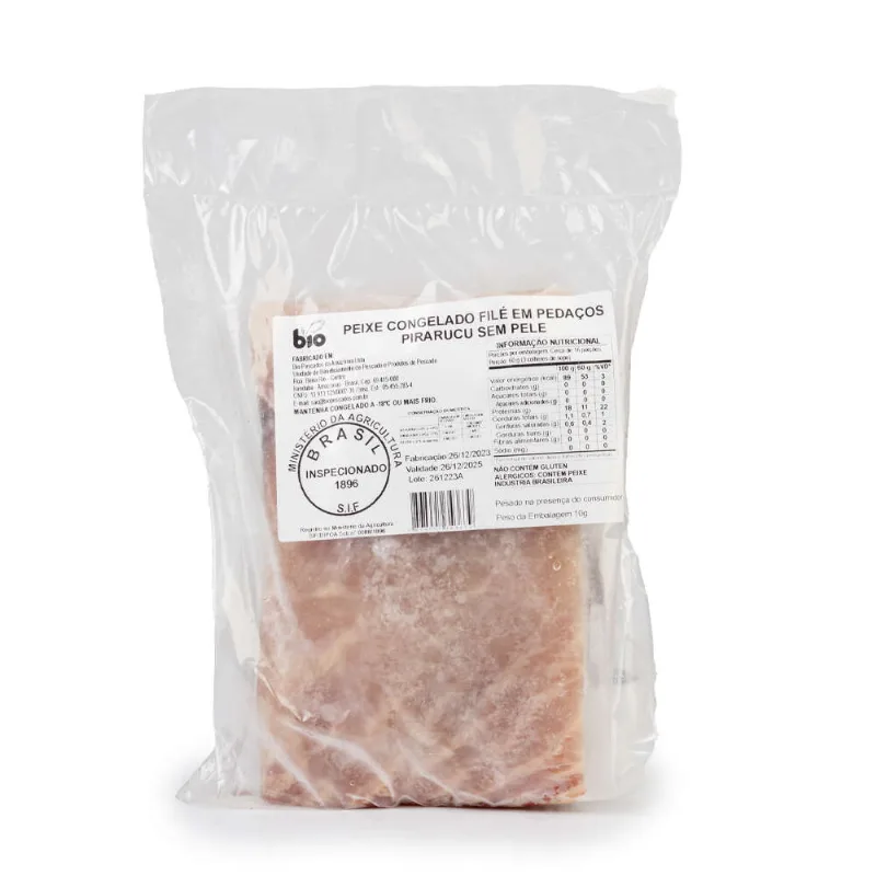 Filé de Pirarucu Congelado Bio Pescados 1kg