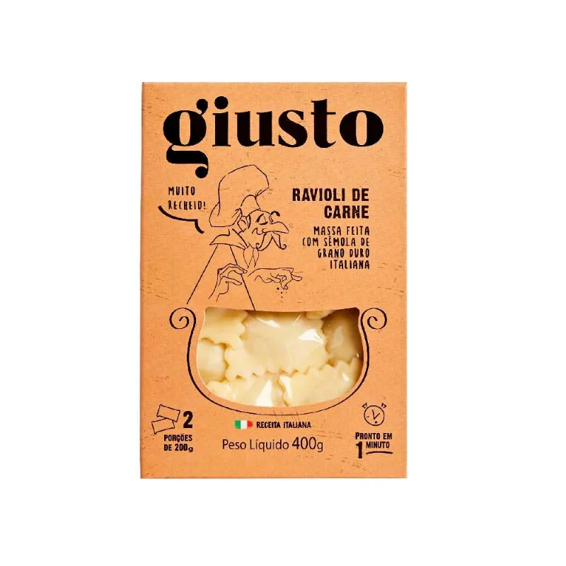 Ravioli de Carne Giusto Congelado 400g