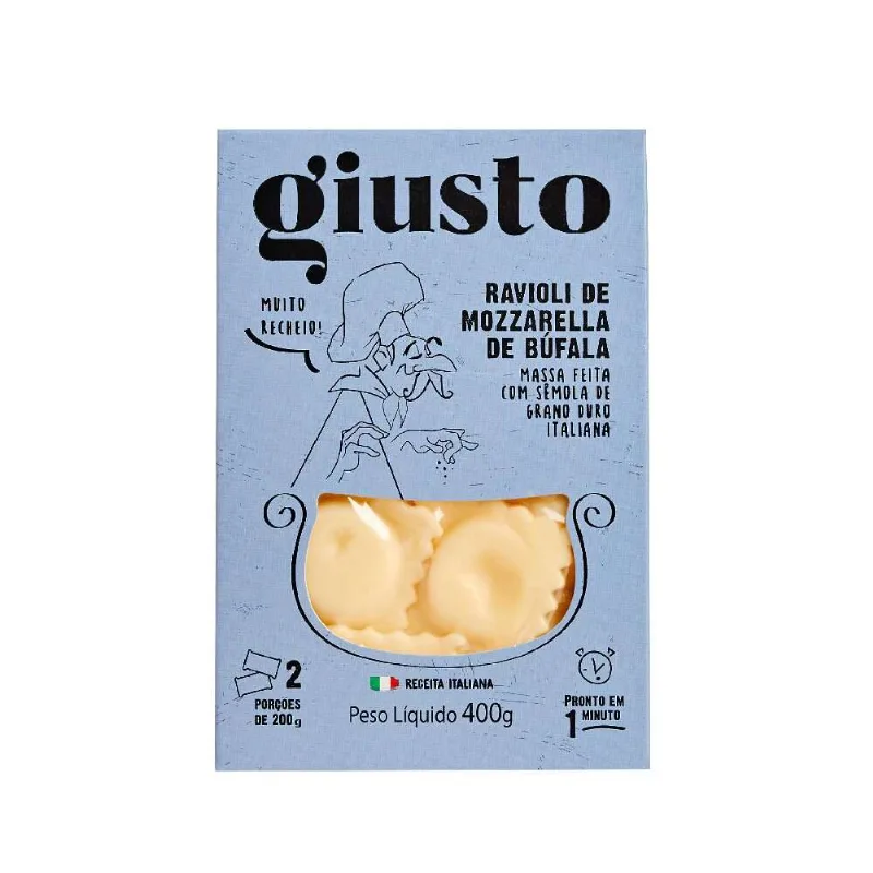 Ravioli de Mussarela de Búfula Giusto Congelado 400g Ravioli de Mussarela de Búfula Giusto 400g