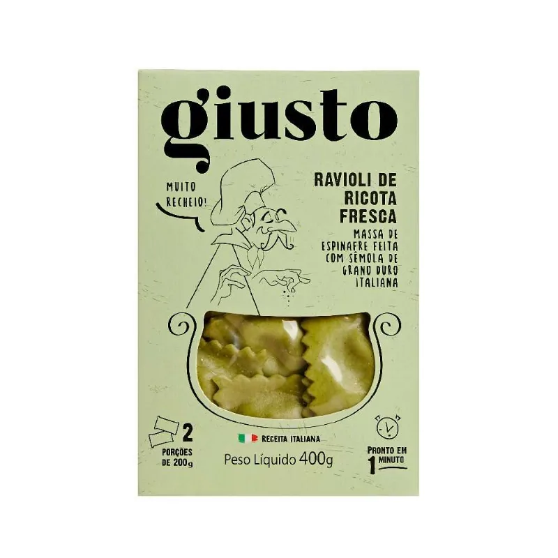 Ravioli de Ricota Giusto Congelado 400g Ravioli de Ricota Italiano Giusto Congelado 400g