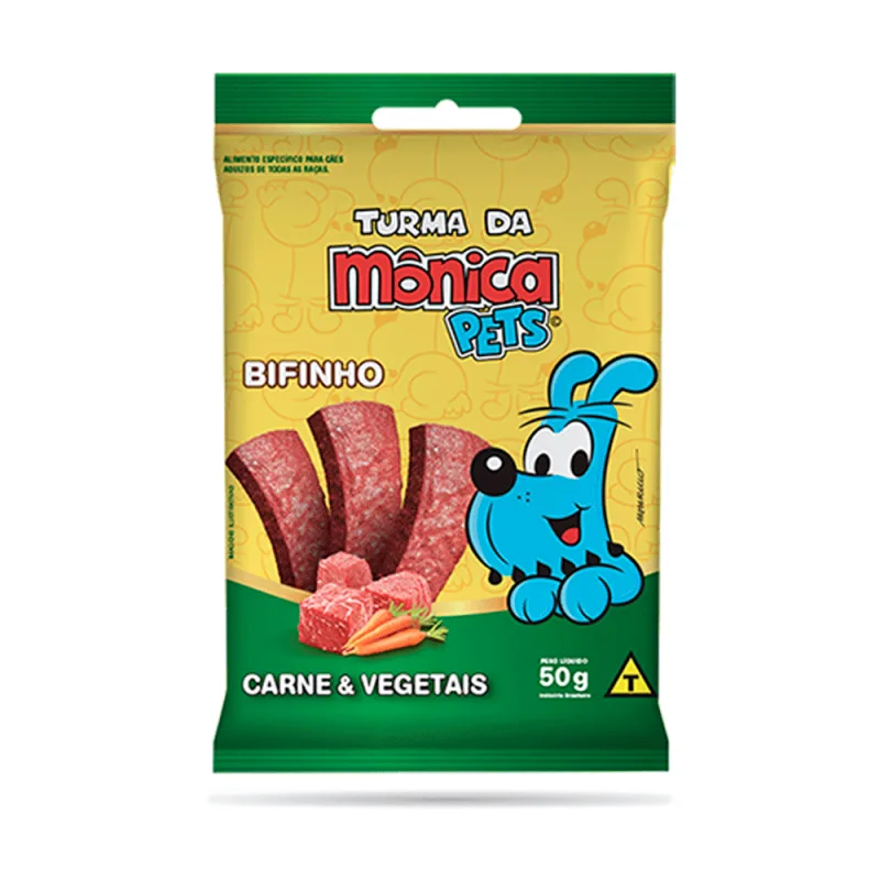 Bifinho Turma da Mônica Cães Adultos Carne e Vegetais - Turma da Monica Pets - Cachorro