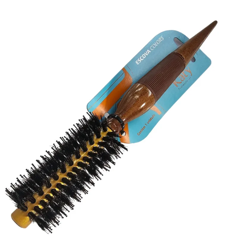 Escova de Cabelo Ceramic 15mm Marrom Katy Ref. 129004