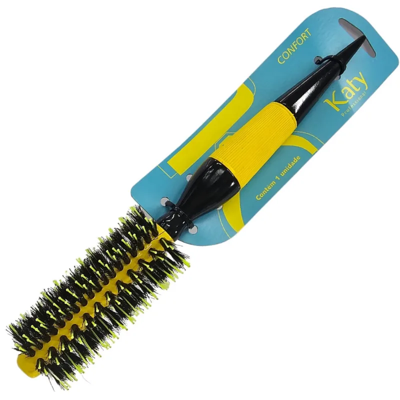 Escova de Cabelo Ceramic 15mm Amarela Katy Ref. 129005