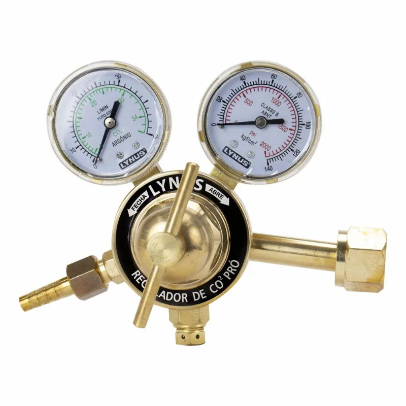 Regulador Co2 Pro Lynus 15743.4 - Aço Inox, Alta Qual.
