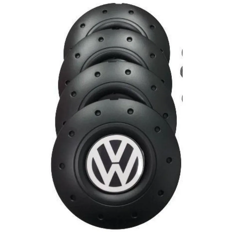 Calotas Miollo Vw Polo Aro 15 2009/2017 Estilo Amarok Preto