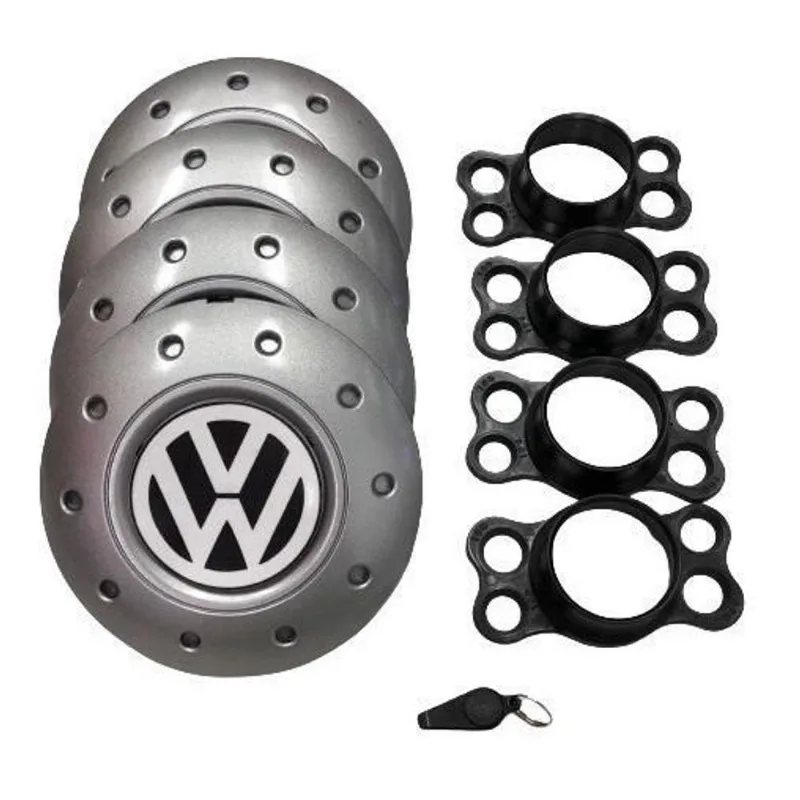 Calotas Miollo Vw Gol Quadrado Aro 13 1980/1994 Amarok Prata