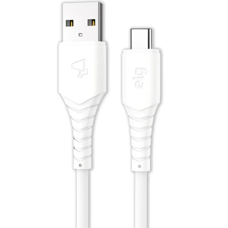 Cabo USB Tipo-C Emborrachado 1,2M ELG Branco