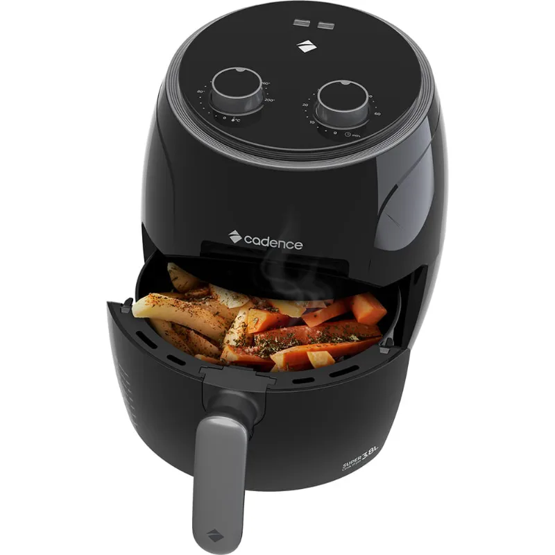 Fritadeira sem Óleo 3,8L Super Cook Fryer Preta - Cadence Preto / 220V