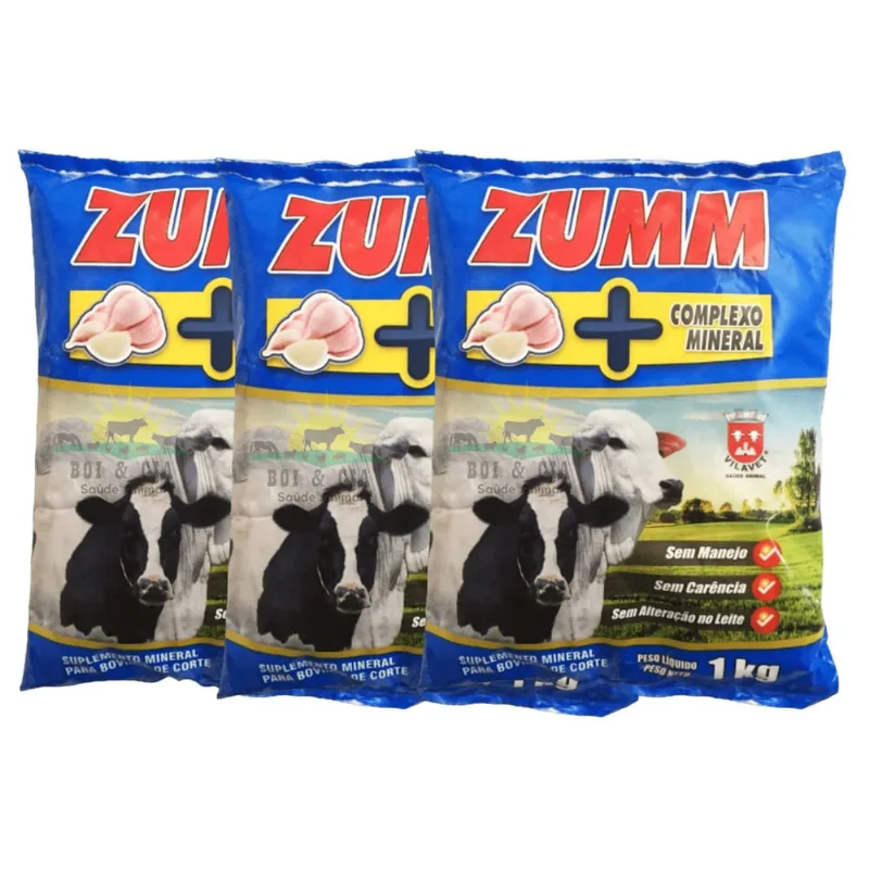 3 Pó de Alho Zumm - 1 kg - Vilavet