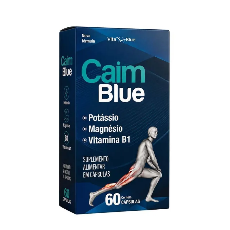 CaimBlue Potássio + Magnésio + Vitamina B1 Vita Blue 60 Cápsulas