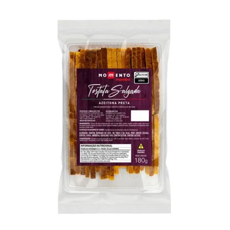 Tostata de Azeitona Preta Momento Mambo 180g