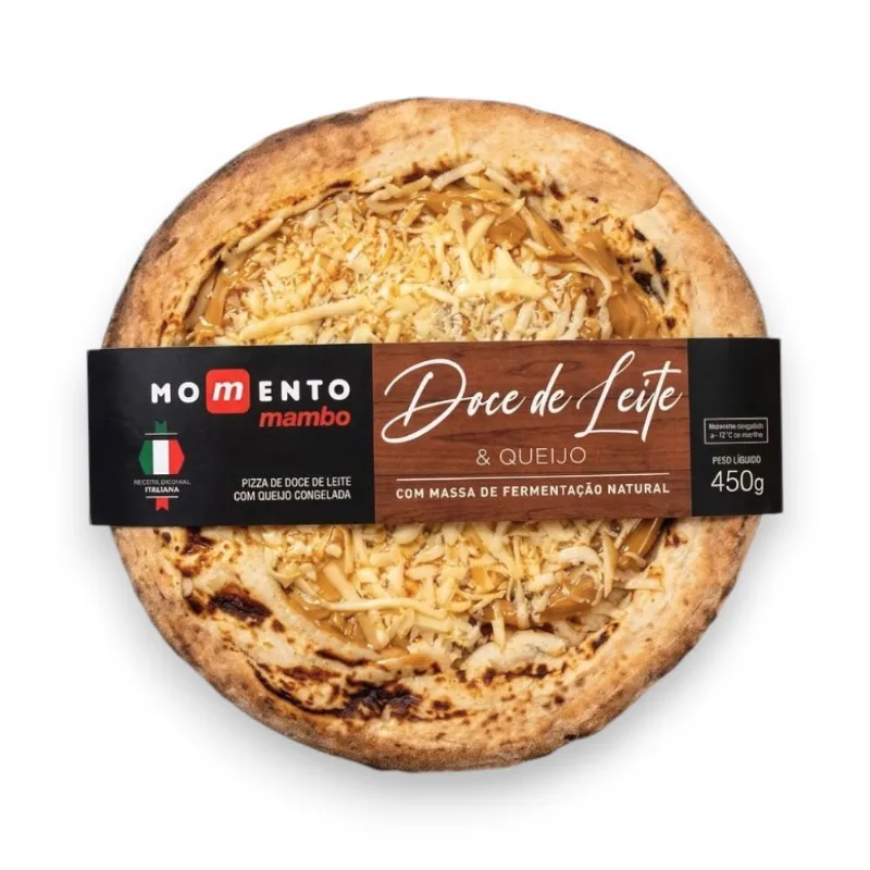 Pizza Doce de Leite e Queijo Congelada Momento Mambo 450g