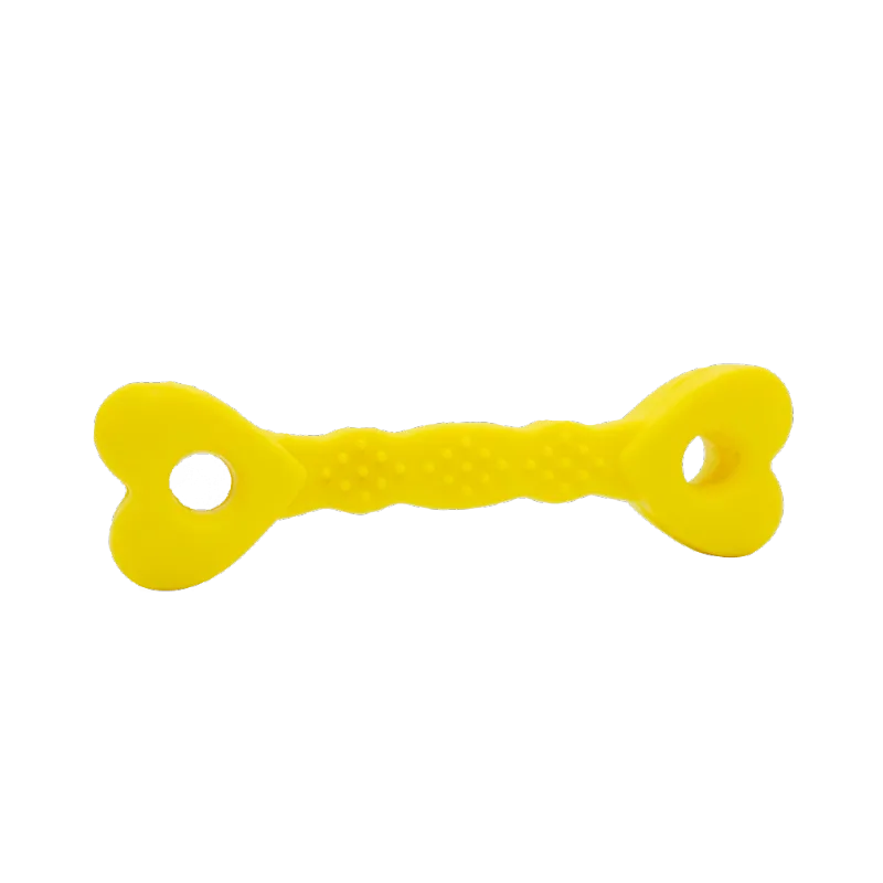 Brinquedo Halteres Coração LCM Amarelo P