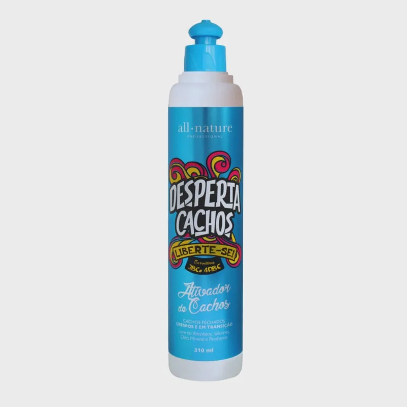 Ativador de Cachos Fechados Desperta Cachos Ativa a Memória do Cabelo Crespo 310ml