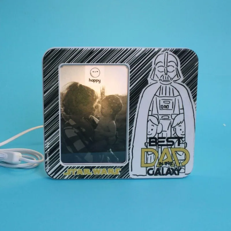 Luminária Porta Retrato 10x15cm Star Wars Best Dad In The Galaxy - OUTRAS - Casa E Construção