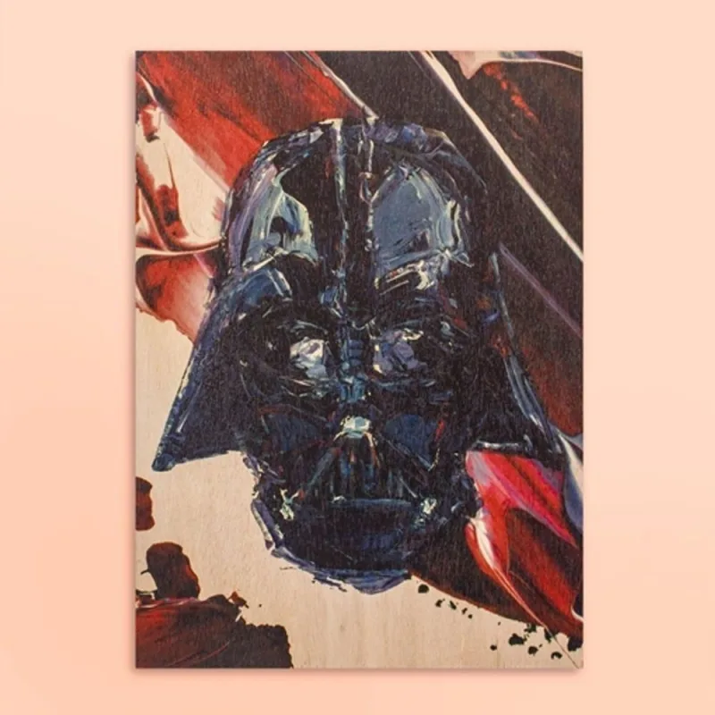 Quadro Star Wars Darth Vader Retangular em Madeira Compensado Naval Preto 43,5CM - OUTRAS - Agro