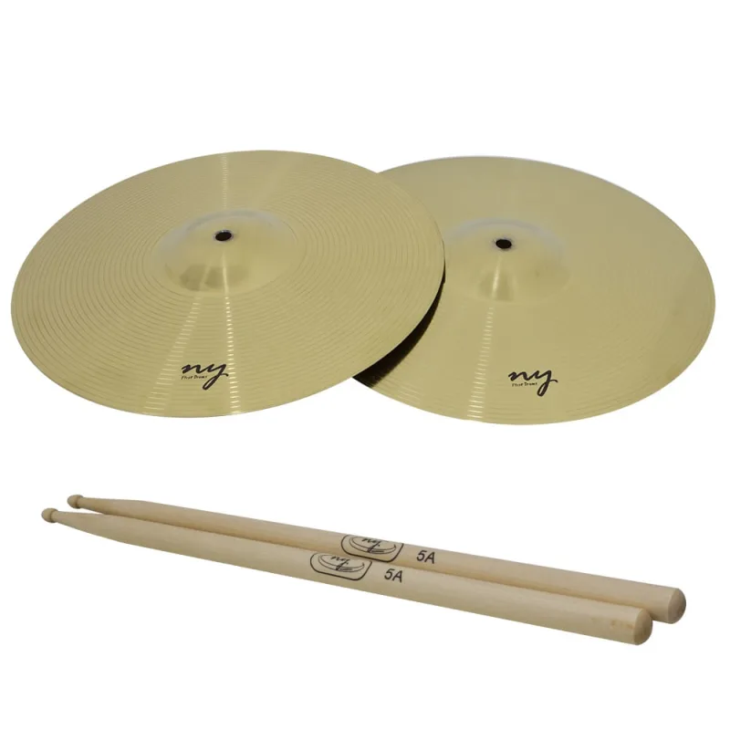 Par de Pratos de Bateria Chimbal 14 + Baqueta 5A Maple New York - Não Disponível - Instrumentos Musicais