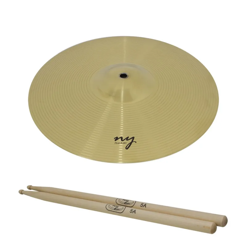 Prato de Ataque para Bateria 18 + Baqueta 5A Maple New York - Não Disponível - Instrumentos Musicais