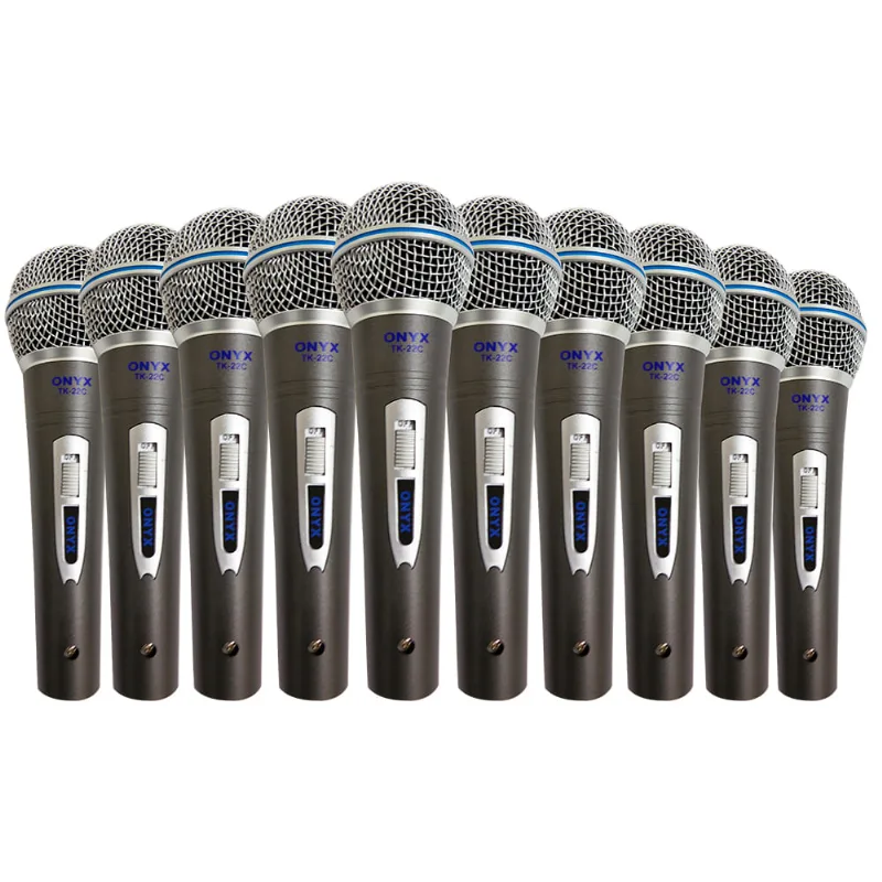 Kit 20 Microfones Dinâmicos Com Fio Tk 22c Onyx