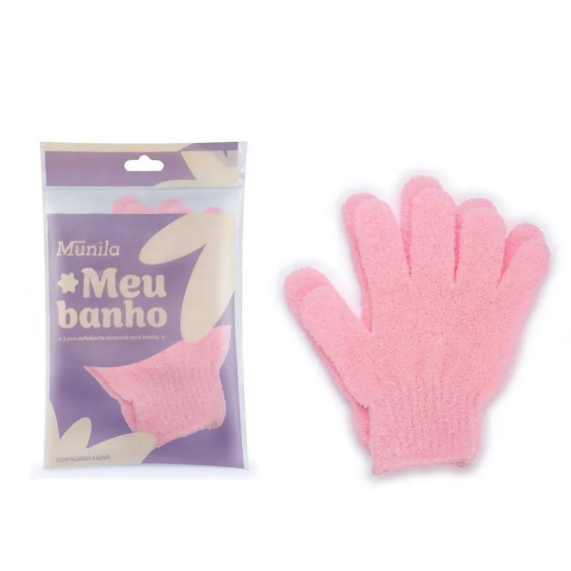 Luva Esfoliante Corporal Munila Meu Banho 1 unidade - MUNILA - Higiene E Cuidados Pessoais